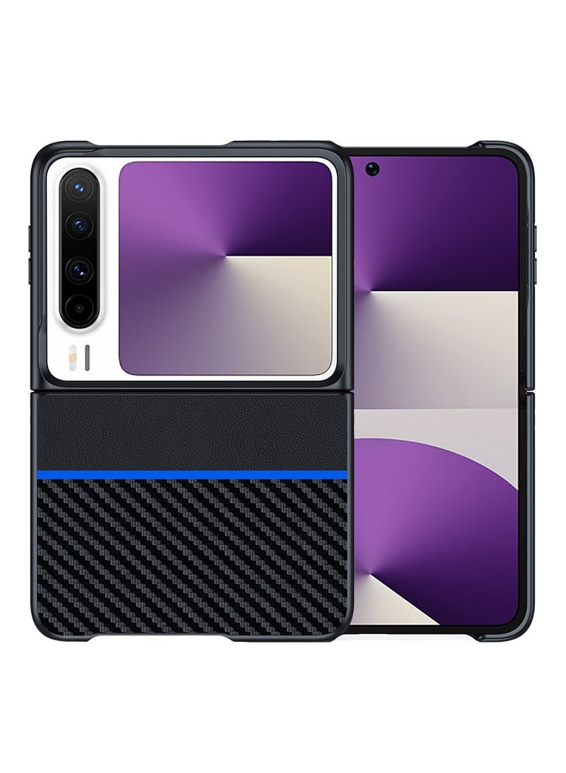 general Compatible with Huawei Pura X (2025) Protective Shockproof  Case Ultra Thin Carbon Fiber Texture Leather Phone Cover for Pura X