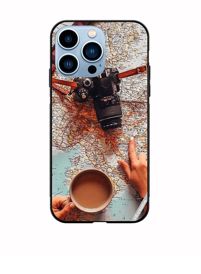 VR CREATIVE Protective Case Cover For Apple iPhone 14 Pro Planning Next Adventure Design Multicolour - Image 1