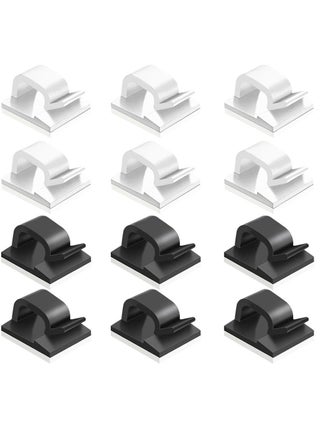 60 Pcs Adhesive Cable Clips, Plastic Cable Cord Organizers Cable Storage Management Clip for Home Office - Black, White - pzsku/Z8AE89CCA47D5E7158C7BZ/45/_/1715243863/7ec31261-3f3c-4acf-8cd2-d95fa28e9d75