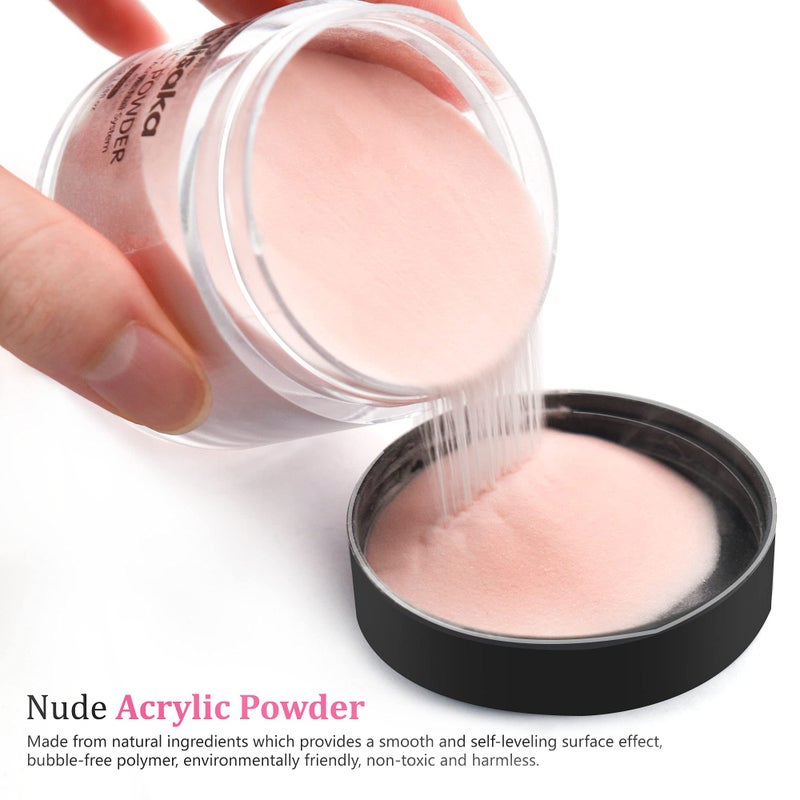 Molisaka Nude Acrylic Powder - Professional Nail Powder, Lasting Powder for French Nail Art, Salon Supplies Set (1.58oz) - Image 2
