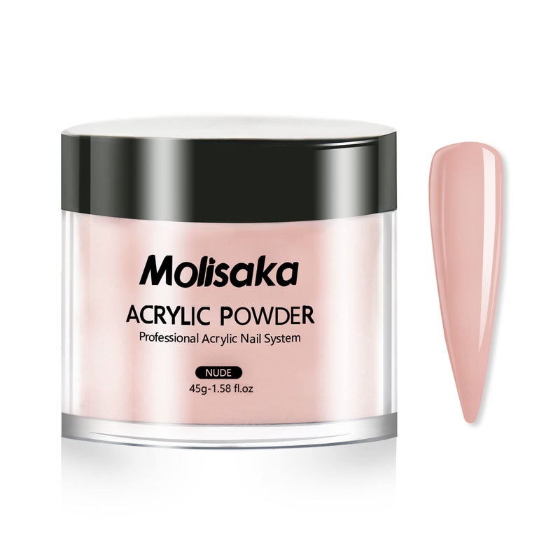 Molisaka Nude Acrylic Powder - Professional Nail Powder, Lasting Powder for French Nail Art, Salon Supplies Set (1.58oz) - Image 1