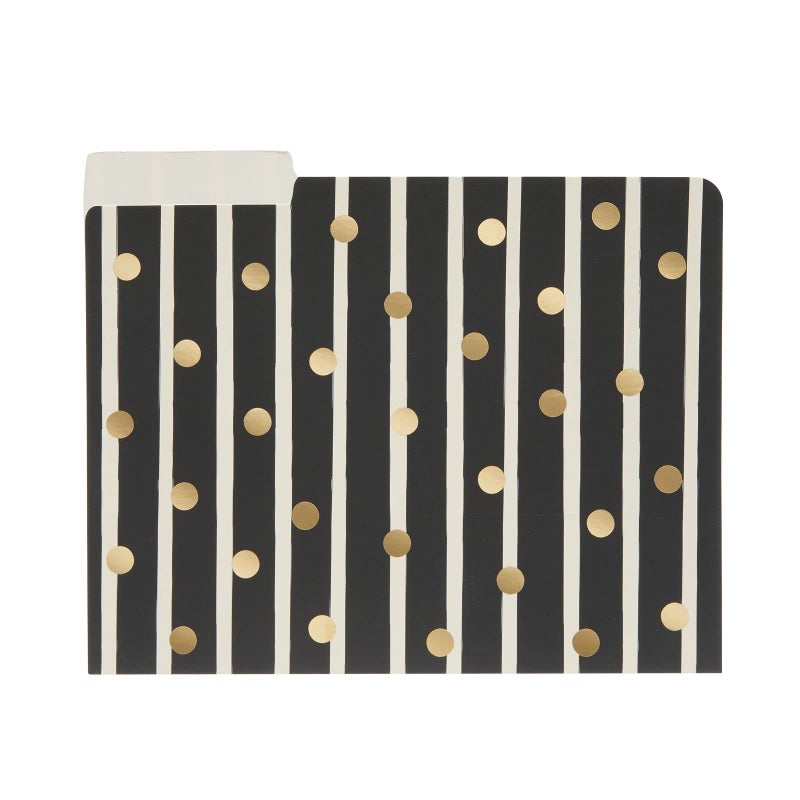 Paper Junkie Colored File Folders - 11.5 x 9.5 in, Gold Geometric, 12 Pack - Manila Folders with 1/3 Cut Tabs for File Cabinet - Desk Accessories & Cute Office Supplies - Image 4