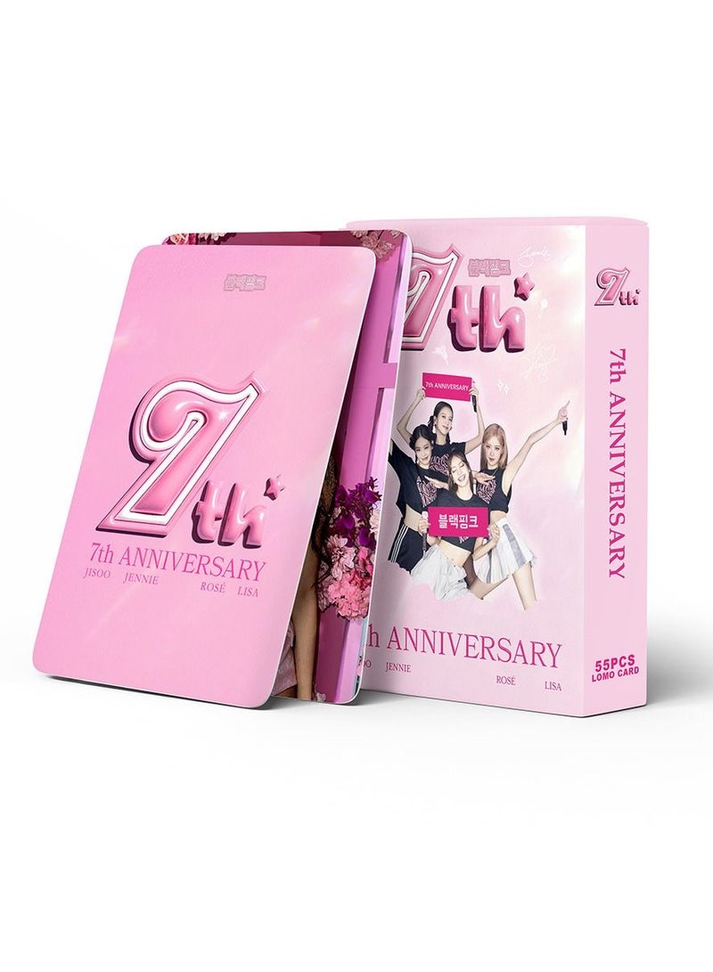 55 Pcs Blackpink 7th Anniversary Lomo Card - Image 1