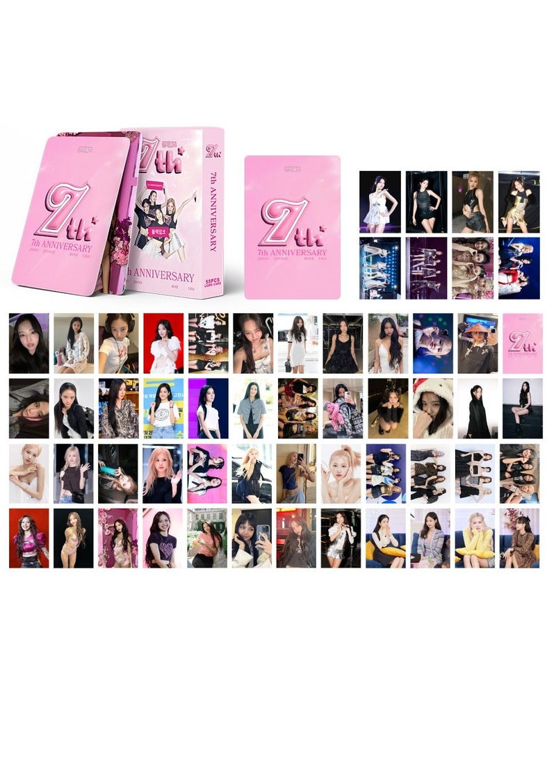 55 Pcs Blackpink 7th Anniversary Lomo Card - Image 2