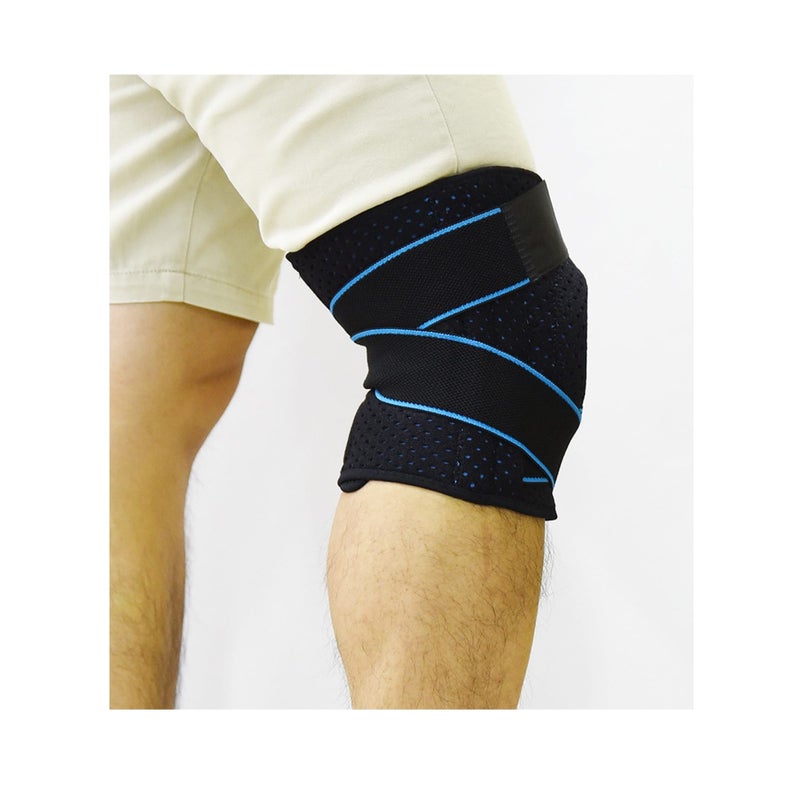 Zikra Knee Support Brace Open-Patella Gel Pads Knee Brace Side Stabilizers Adjustable and Breathable Knee Supports, Joint Pain Relief Injury Recovery for Men and Women Blue(1 piece) - Image 3