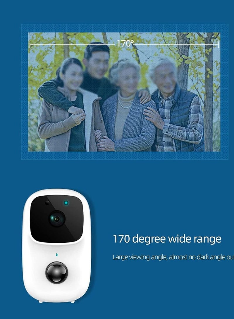 Generic 1080P Wireless WiFi Camera, Video Surveillance System, Intercom Video Surveillance System, IP65 Waterproof Doorbell with Night Vision, PIR Motion Detection, Works for Tuya  - Image 2