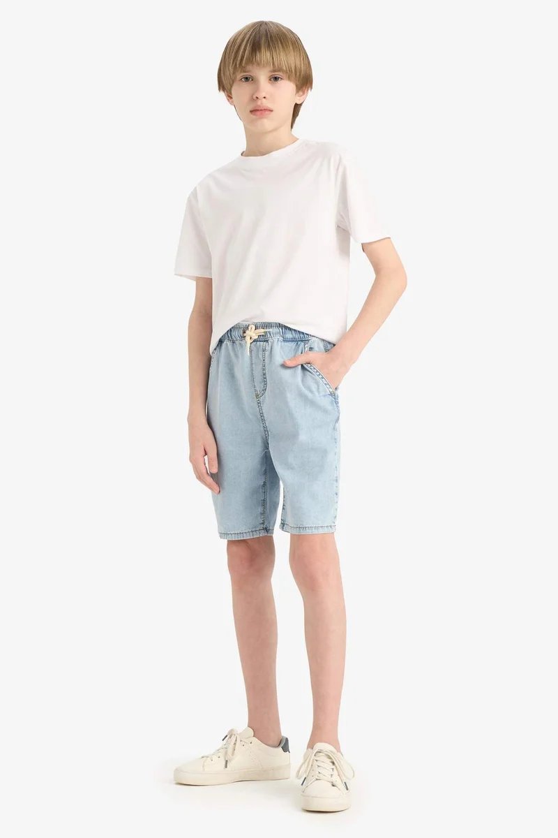 ديفاكتو Boy Flexible Waist Denim Shorts