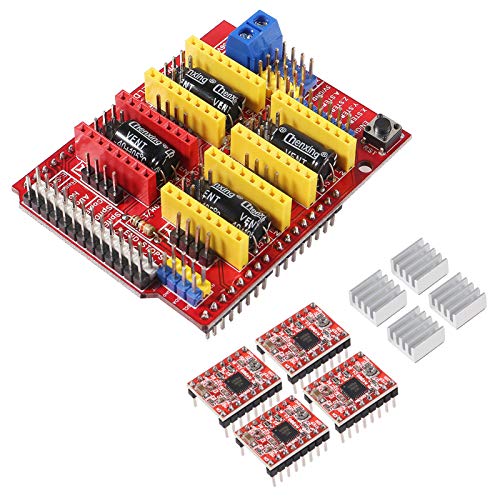 ACEIRMC 3D Printer CNC Shield V3 Engraver Expansion Board with 4X A4988 Driver Module and 4 x Radiator (Kits) - Image 2