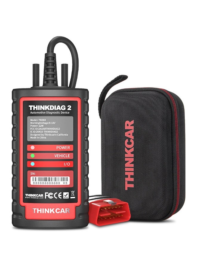 فكر في السيارة ماسح تشخيصي OBD2 ثنائي الاتجاه لنظام Thinkdiag2 الكامل لنظامي iOS وAndroid، أداة مسح بلوتوث THINKCAR تدعم بروتوكول CAN‑FD، أكثر من 15 وظيفة إعادة تعيين، أكواد وحدة التحكم الإلكترونية، الاختبار النشط، التعريف التلقائي لرقم VIN، تحديثات لمدة سنة واحدة - Image 1