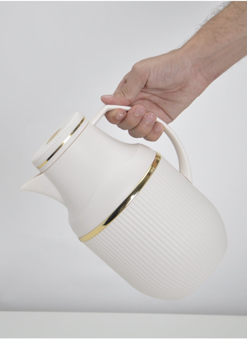 Badraig Thermos for tea and coffee Off White/Gold 1 liter  - Image 3