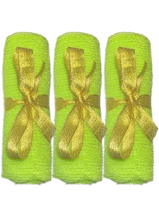 Mr.Cui'shop 3 pcs/Set Long Home Sauna Spa Exfoliating Nylon Bath Cloth/Towel - Body Back Scrubber - Magic Shower Washcloth for Body - Shower Scrubber - Remove Dead Skin - Great for Skin Care in The Bath - Image 1