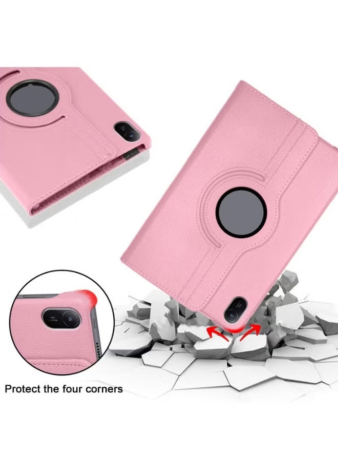 TSYO  360°Rotating Case Compatible with Huawei Matepad SE 11 inch Case Cover 2024,Multi-Angle Swiveling Slim Cover Auto Wake/Sleep PU Leather Hard Back Shockproof Stand Cover (Pink) - Image 5