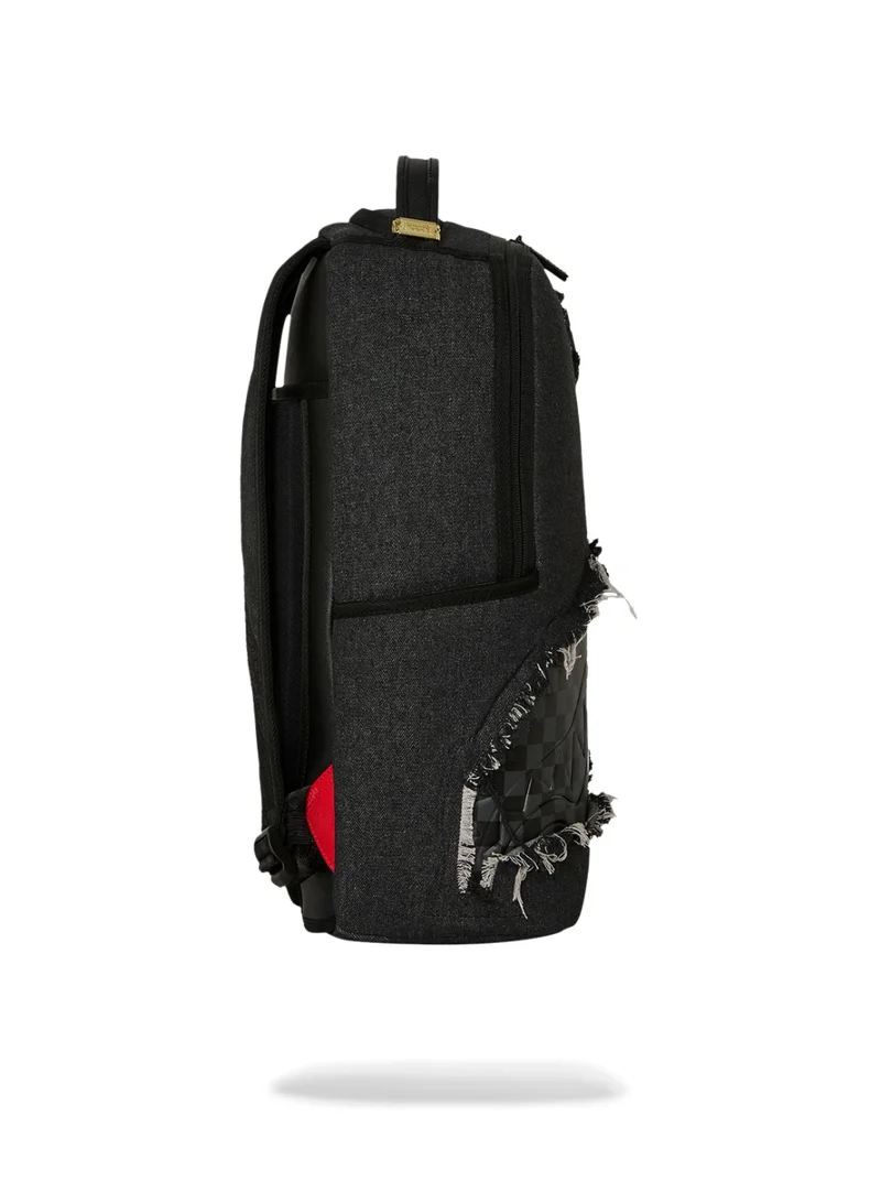 Sprayground  BLACK DENIM TEAR SHARK DLXSV BACKPACK  | Best Price UAE