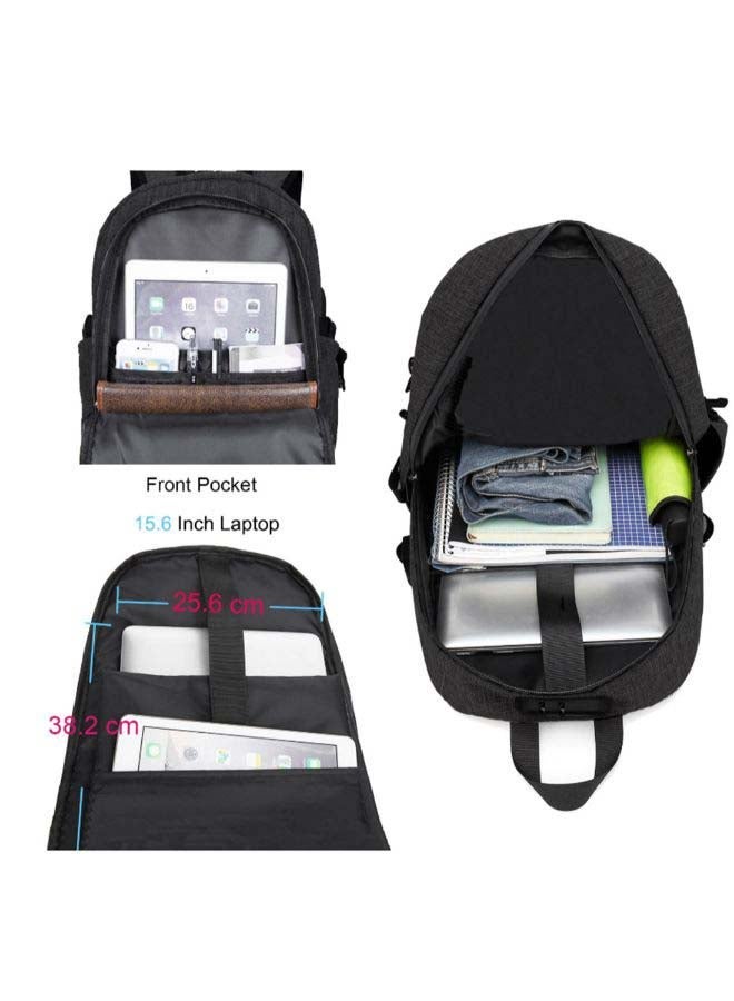 Men Computer Bag Business Backpack Black - Image 2