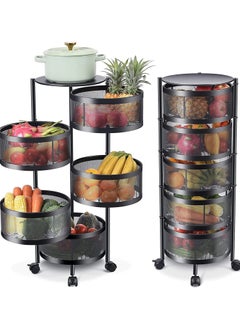 Black 5 Tier Round Basket