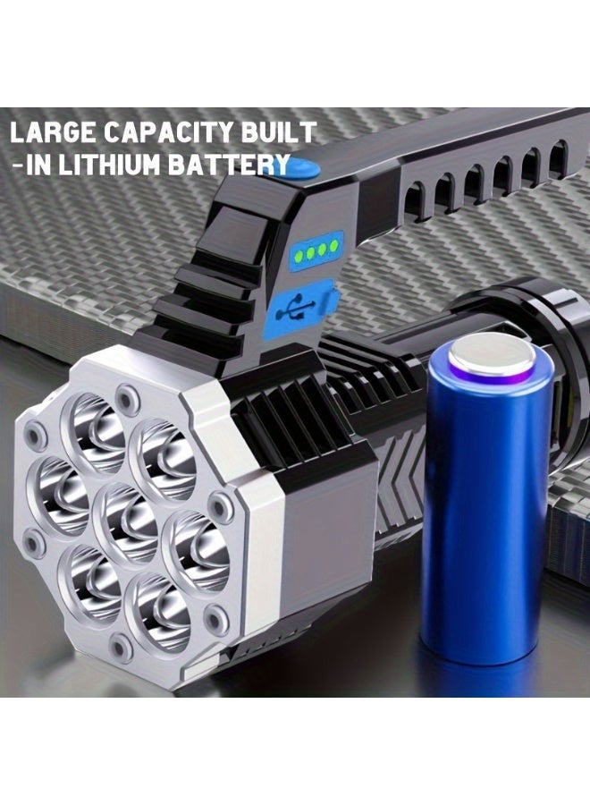 Rechargeable LED Flashlight with COB Side Light, Super Bright Battery Powerd Waterproof Handheld Flashlights - Image 5