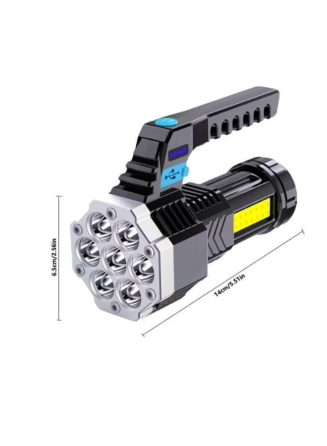 Rechargeable LED Flashlight with COB Side Light, Super Bright Battery Powerd Waterproof Handheld Flashlights - Image 4