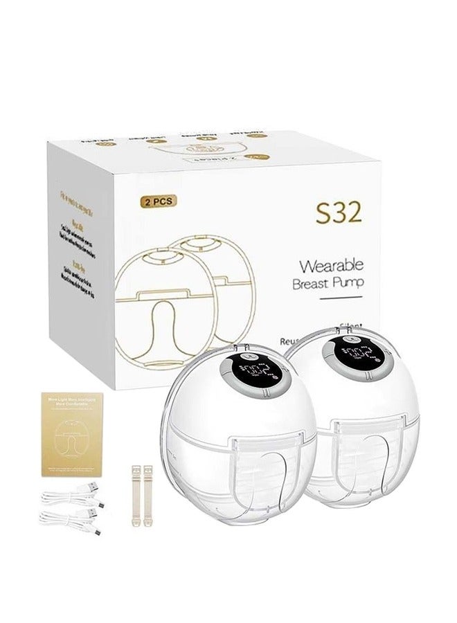 S32  Portable Double Breast Pump Electric, Hands Free, 4 Modes And 9 Levels - Image 1