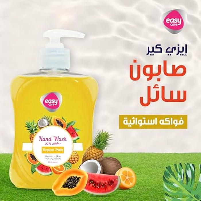 Easy Care Hand Soap, Tropical Fruit Scent, 500ml (Pack of 2) - Image 2
