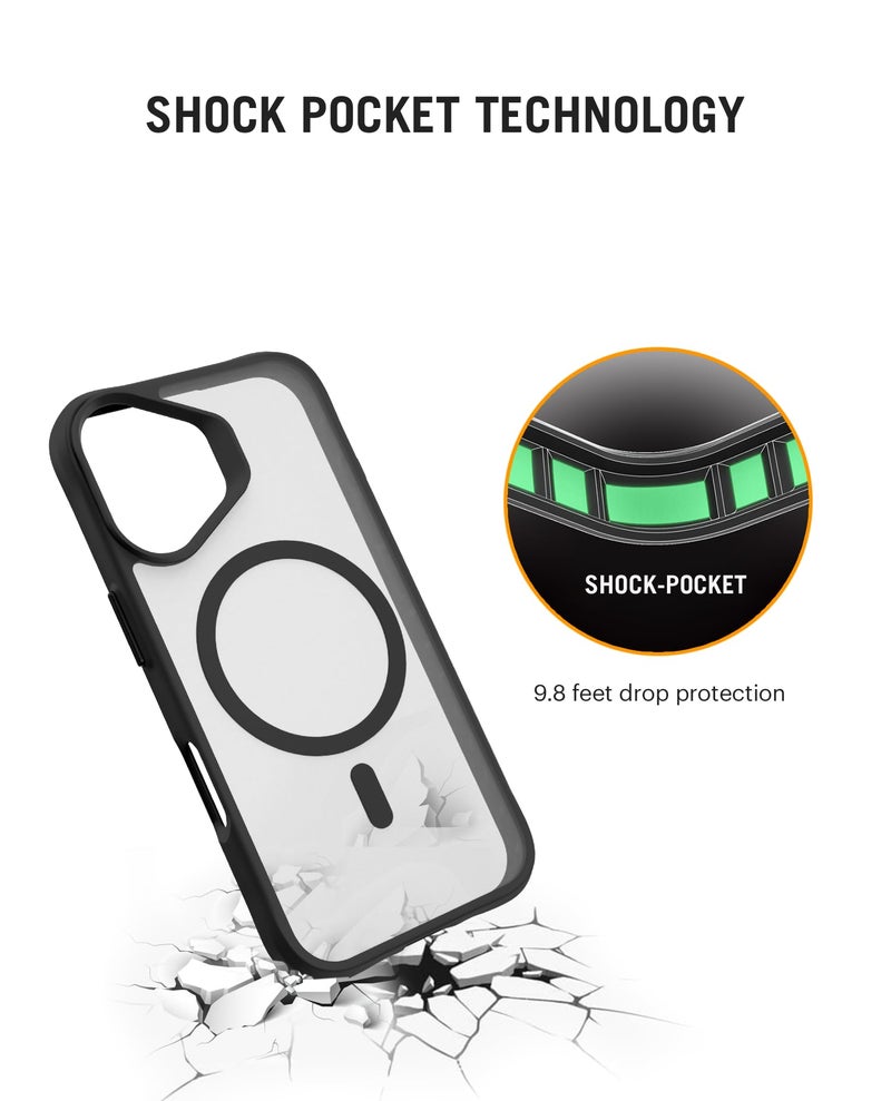 DailyObjects Polycarbonate Case for iPhone 16 Compatible with Mag-Safe Wireless Charging, Hybrid Clear Slim Shockproof Back Cover - Image 4