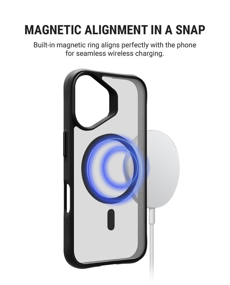 DailyObjects Polycarbonate Case for iPhone 16 Compatible with Mag-Safe Wireless Charging, Hybrid Clear Slim Shockproof Back Cover - Image 2
