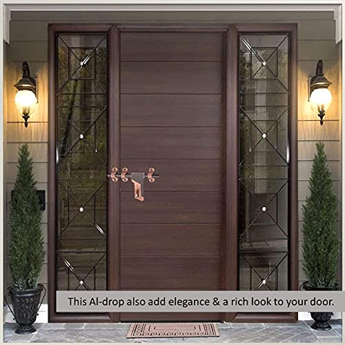 Atom 12 Inch Zinc Aldrop | Fancy Aldrop for Door Fittings Kit, Door Accessories | Copper Antique Finish (WZA008) - Image 4