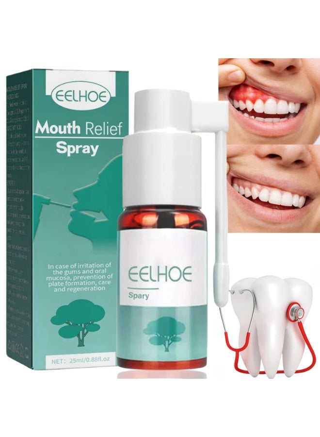 EELHOE Mouth Spray for Gum Pain Relief and Oral Care – Refreshing Breath Spray with Herbal Formula for Gum Irritation, Plaque Prevention and Healthy Mouth Maintenance – 25ml Compact Size - Image 1