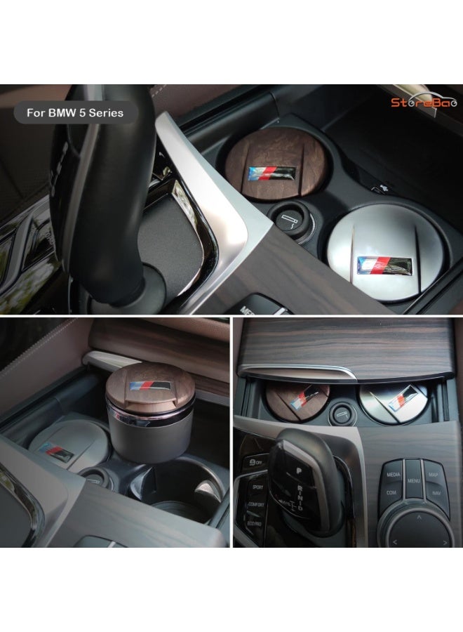 Car Ashtray for BMW 1/3/5/7 Series and X1/X3/X5/X6 with LED Light and Lid (Carbon Fibre) - Image 2