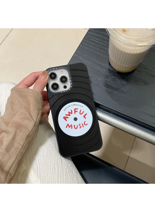 Casetify Awful Music Vinyl Record Magnetic Case for iPhone 14 Pro Max/15 Pro Max/16 Pro Max, TPU Waterproof Shockproof Personality Record Pattern Protective Phone Cover - Image 4