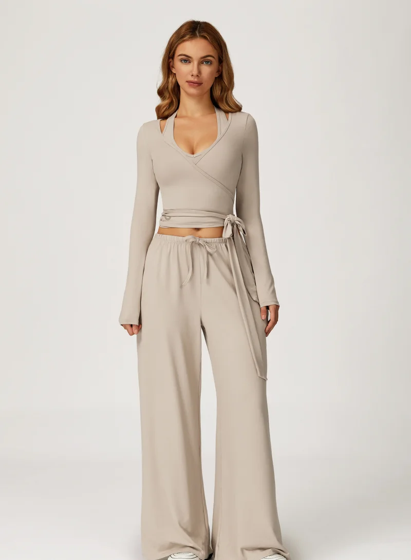 KAWN.YOGA Mid Waist Wide Leg Joggers