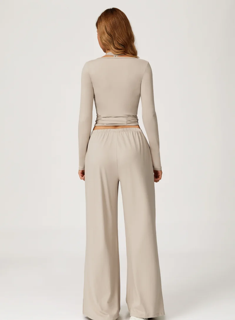KAWN.YOGA Mid Waist Wide Leg Joggers