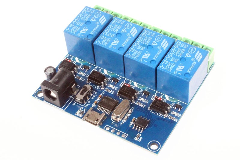 NOYITO 4Channel Micro USB Relay Module USB Smart Control Switch USB Intelligent Control Switch