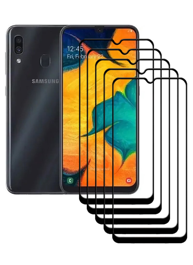 ACLIX 5 Pieces Antistatic ESD Dustproof Premium Quality High Definition Tempered Glass Screen Protector Designed For Samsung Galaxy A30 - Image 1