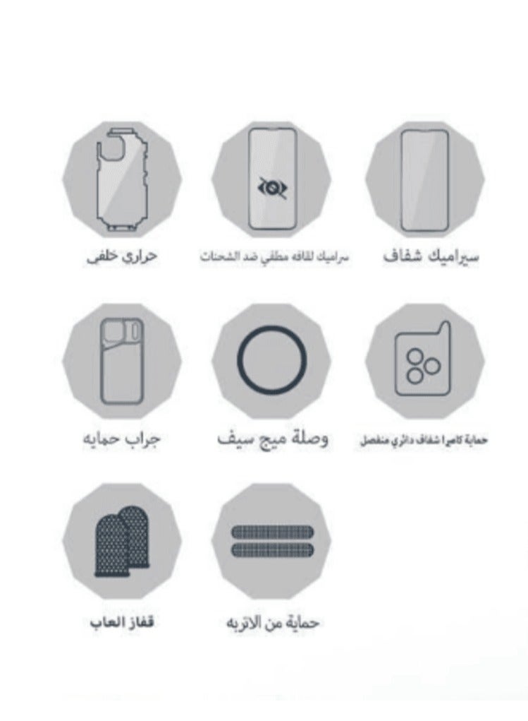 اس-توب غطاء حماية عسكري 8 في 1 من S-TOP – متوافق مع آيفون 17 برو ماكس - Image 2