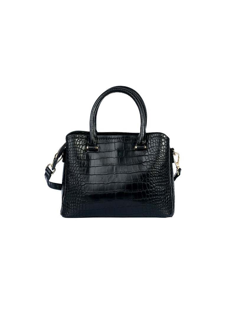 AMICA Daphne Reptile Textured Vegan Leather Ladies Shoulder Crossbody Handbag - Image 2