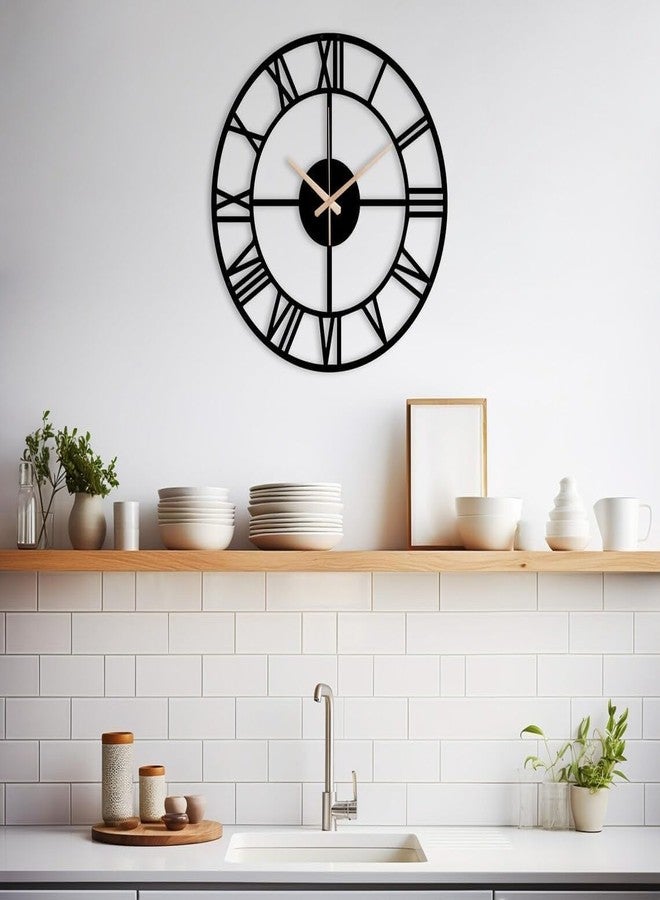AVVIC MART Stylish Metal Analog for Living Room, Bedroom, Office, Kitchen, Home and Hall | Antique Fancy Big Size Modern Wall Watch for Home Decor (DA-129, 50CM) - Image 5