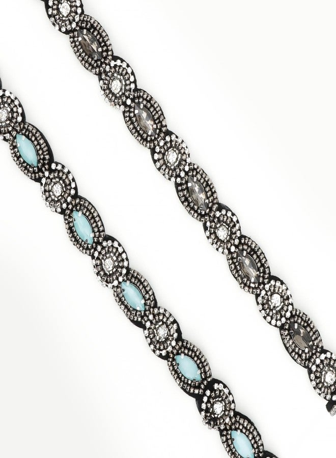 Amariver 2 Pieces Rhinestone Beaded Headbands for Women - Image 4