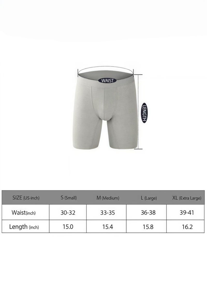 WEIJIANGJUN Men's 5-Pack Boxer Briefs - Mid-Rise, Anti-Chafing Stretch Cotton, Breathable Athletic Underwear in Assorted Colors (Black/Gray/Light Grey) - Available in L  - Image 4