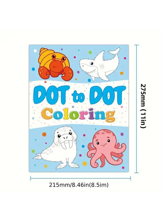 Kids Dot To Dot Food Activity Book Ages 3 8 Connect The Dots Coloring Educational - Image 3