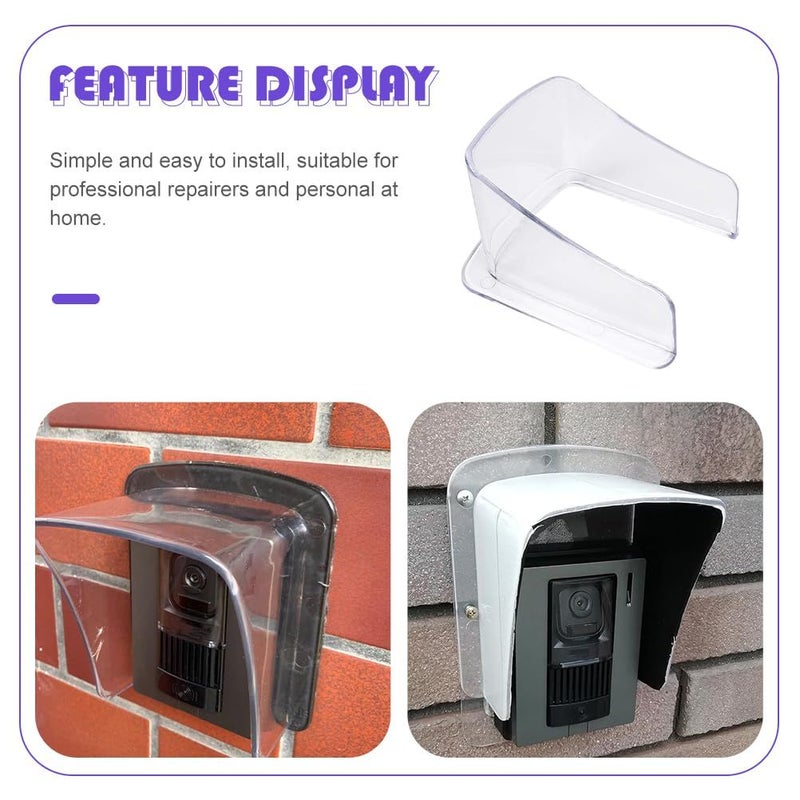 Transparent Universal Doorbell Rain Cover Waterproof Protective Shell For Access Control Machine Attendance Device 6.29X5.51X3.74 Inch - Image 5