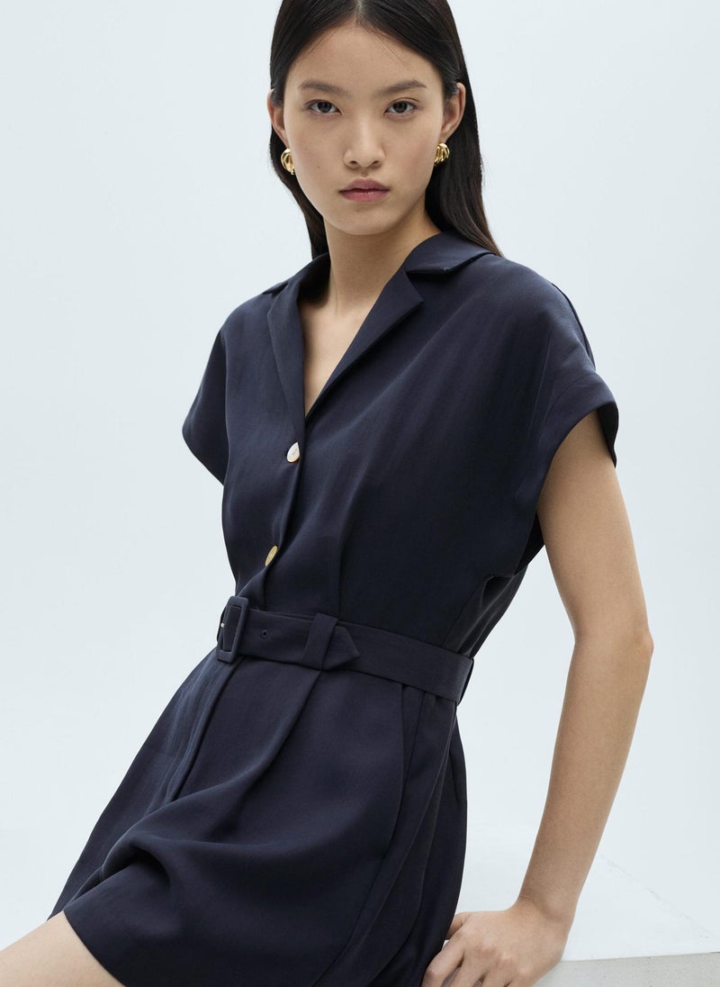 MANGO Belt Short Jumpsuit  - Image 3
