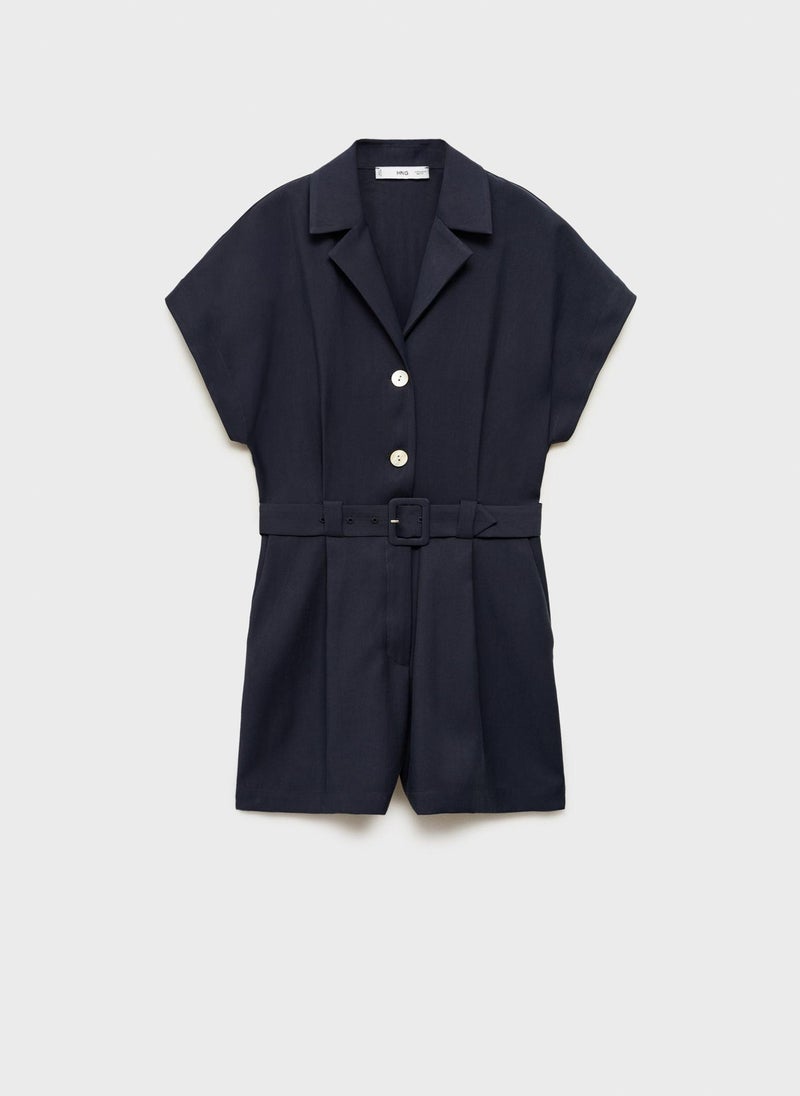 MANGO - Belt Short Jumpsuit - Image 1