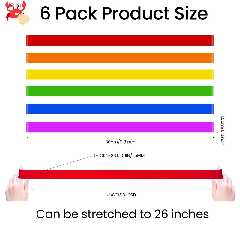 ZHAZHANIU Beach Towel Band for Cruise Chairs Great Alternative to Beach Towel Clips Cruise Ship Beach Vacation Essentials 6 PCS (Six Colors, Lï¼š11.8 Wï¼š0.6 Tï¼š0.06) - Image 2