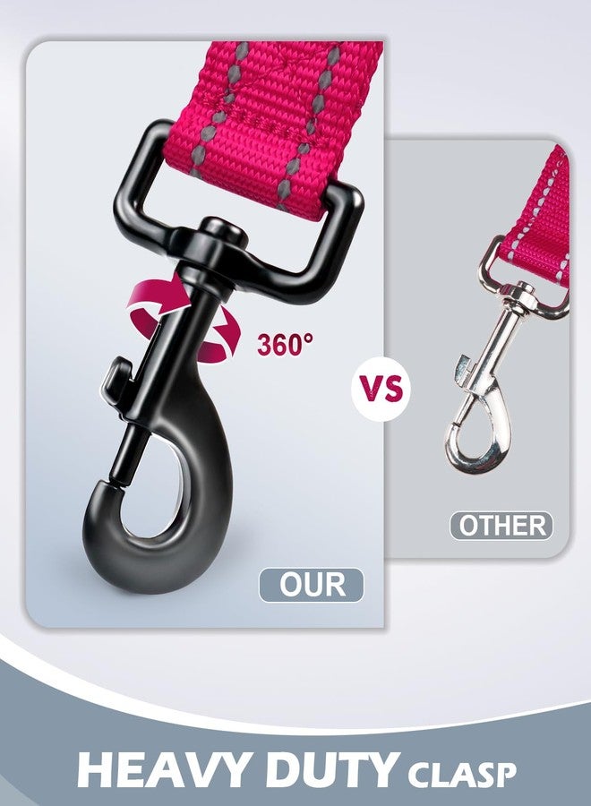 Joytale Strong Short Dog Leash 2FT, 1.2 Inch Wide, Heavy Duty, Padded Handle for Traffic Control, Reflective Leash for Medium and Large Dogs Walking Training, Hot Pink - Image 4