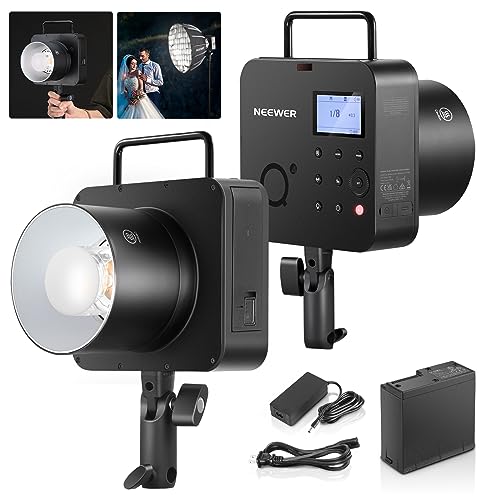 NEEWER Q4 400Ws 2.4G TTL Studio Flash (New Appearance), 1/8000s HSS/2800mAh Battery/30W Modeling Lamp/400 Full Power Flash Strobe Light Photography Monoluz with Bowens Mount - Image 1