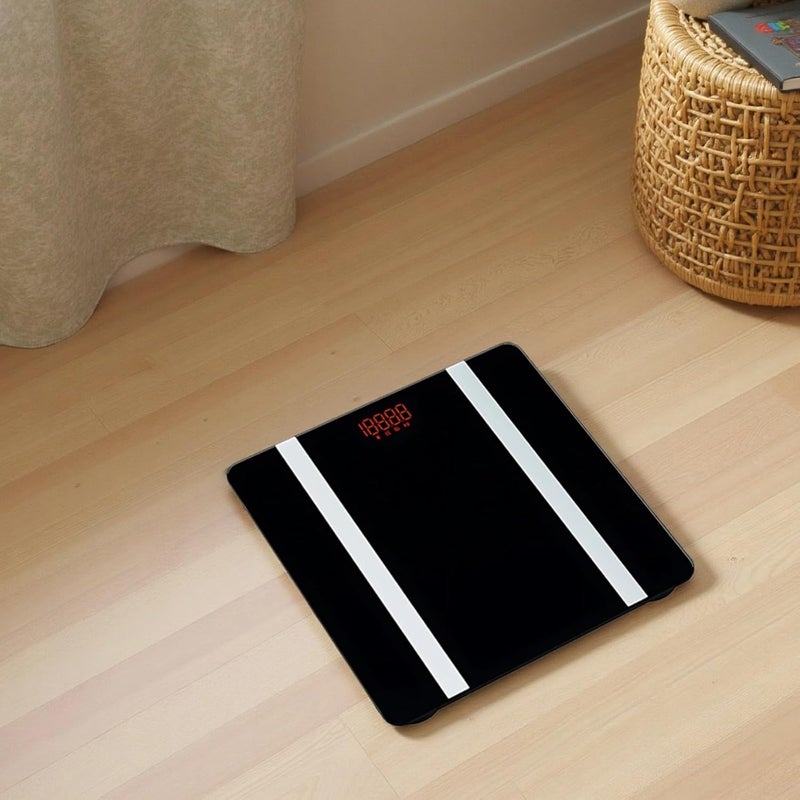Professional Digital Smart Scale for Body Fat Analysis, 396 Lbs Capacity, 24 Data Points, Led Screen, Tempered Glass - Image 3