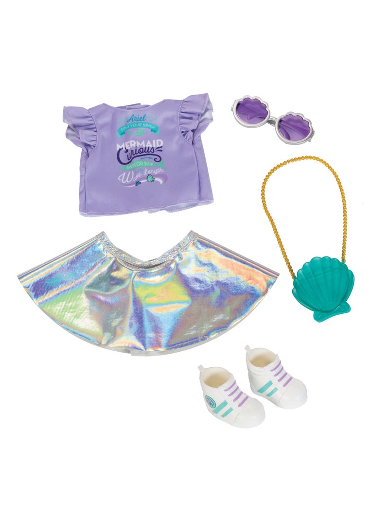 Disney Princess باقة أزياء مستوحاة من آرييل من ديزني ILY 4Ever | أميرة ديزني | لعب تمثيلي | فستان دمى بطول 18 بوصة | تنكر | هدية للأطفال والمراهقين | الدمى غير مشمولة - Image 1