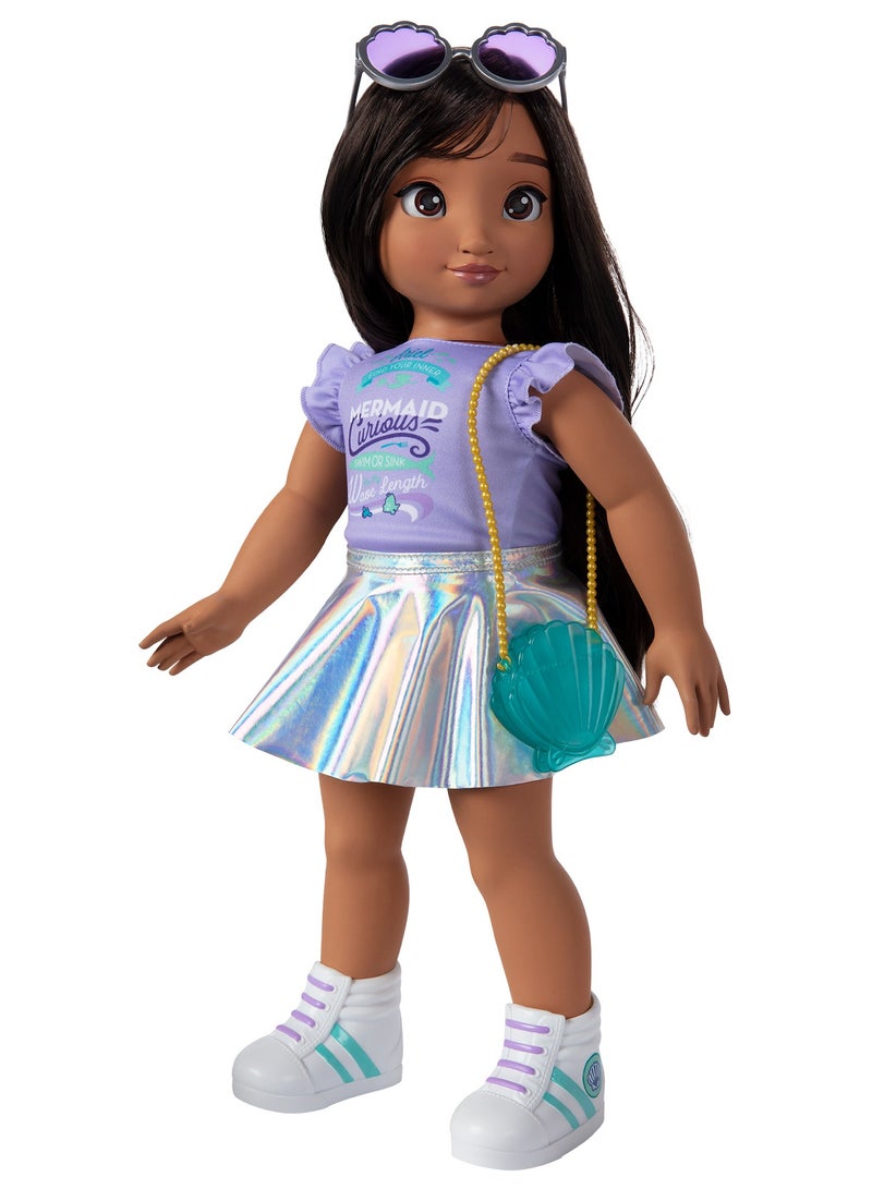 Disney Princess باقة أزياء مستوحاة من آرييل من ديزني ILY 4Ever | أميرة ديزني | لعب تمثيلي | فستان دمى بطول 18 بوصة | تنكر | هدية للأطفال والمراهقين | الدمى غير مشمولة - Image 3