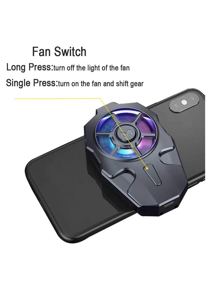 Generic PUBG Mobile Triggers with cooling fan,PUBG Mobile Phone Game Controller with cooler for PUBG/Fortnite/Call of Duty, with Rgb Light, for Android and iOS Phone  - Image 3