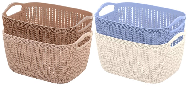 Kuber Industries Peach Brown Cream Grey Shopping Bag CTLTC039104 - Image 1